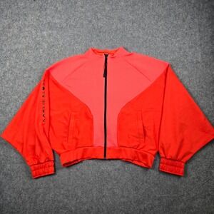 Adidas Karlie Kloss Track Jacket Womens Large Orange Cropped Batwing Primegreen